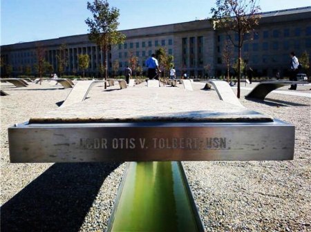 Remembering Otis Vincent Tolbert 19 years after his untimely death on Sept. 11, 2001 A monument to Otis Vincent Tolbert at the Pentagon.